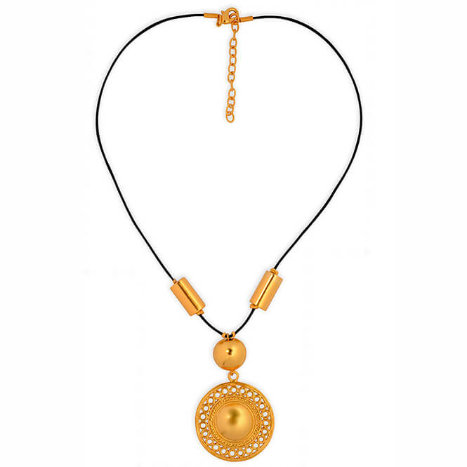 Collar cuero negro - Blumart- Cultura Muisca